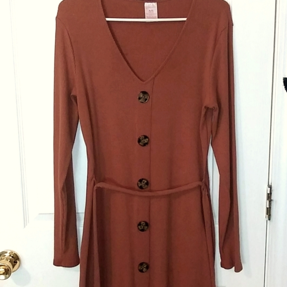 2/$15 Ribbed midi dress - Picture 1 of 3